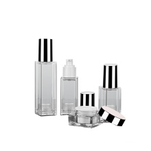 20g 30g empty clear square acrylic cream jars 20ml 30ml 50ml plastic square lotion bottles acrylic jar and bottle set